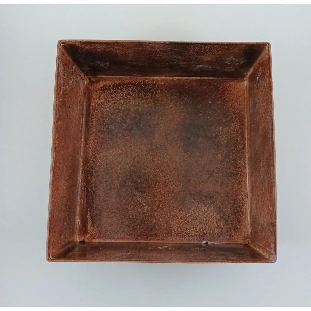 Phoenix Creative Co. Bird Coffee Tin Metal‎ Copper Trinket Storage Box 6x6x3